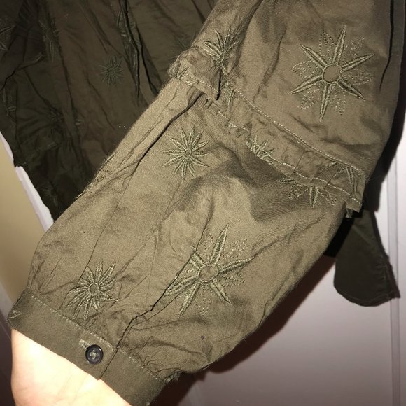 Madewell Eyelet Embroidered Olive Tunic - Picture 5 of 5